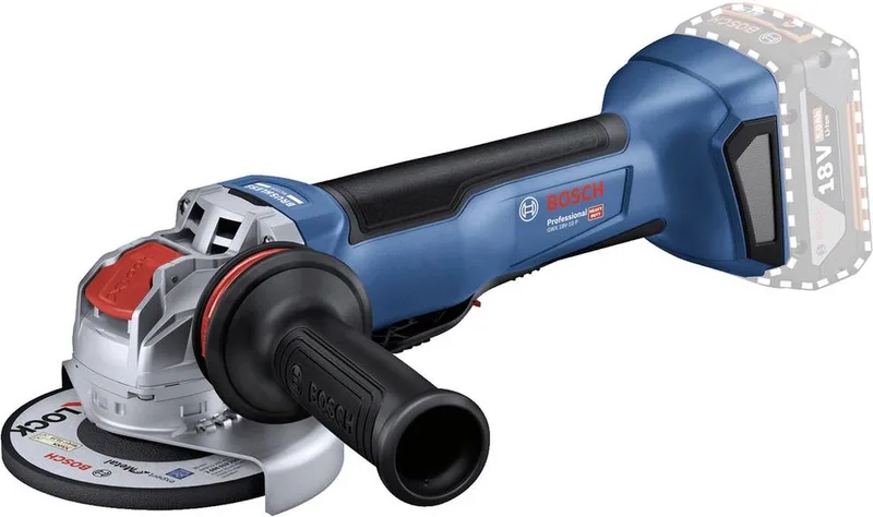 GWX 18V-10 P Accu haakse slijper 125mm X-LOCK 18V Basic Body in L-Boxx - 06019J4201 de Bosch Professional – image du produit