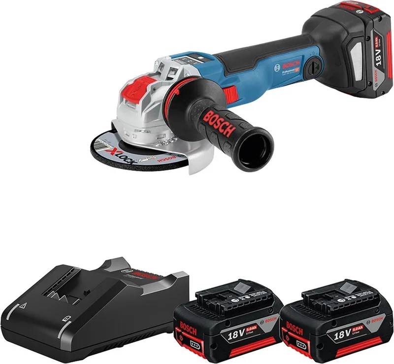 GWX 18V-10 SC Accu Haakse Slijper 18V 5.0Ah (3x) - 0615990N13 de Bosch Professional – image du produit