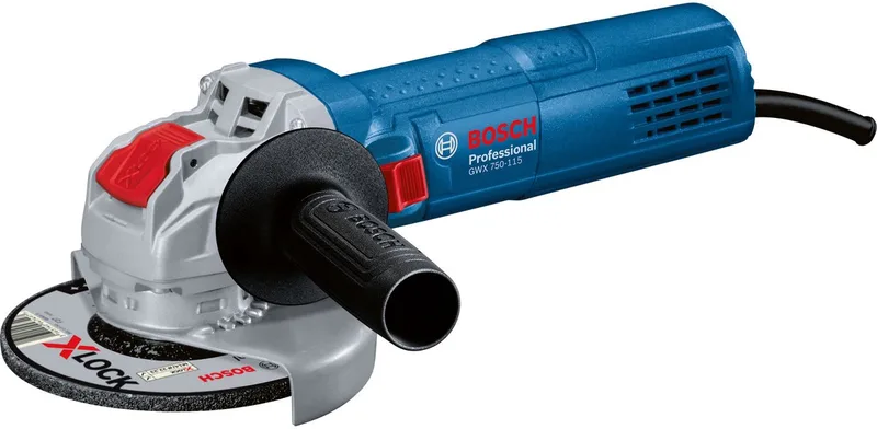 GWX 750-115 06017C9000 Haakse slijper 115 mm 750 W de Bosch Professional, Bleu – image du produit