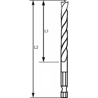 Hex 2 Mm Houtboor van Bosch Professional – productafbeelding 2 van 3