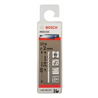 Hss-co Din338 2.0x24x49 Mm Metaalboor 10 Eenheden von Bosch Professional – Produktbild 1 von 2