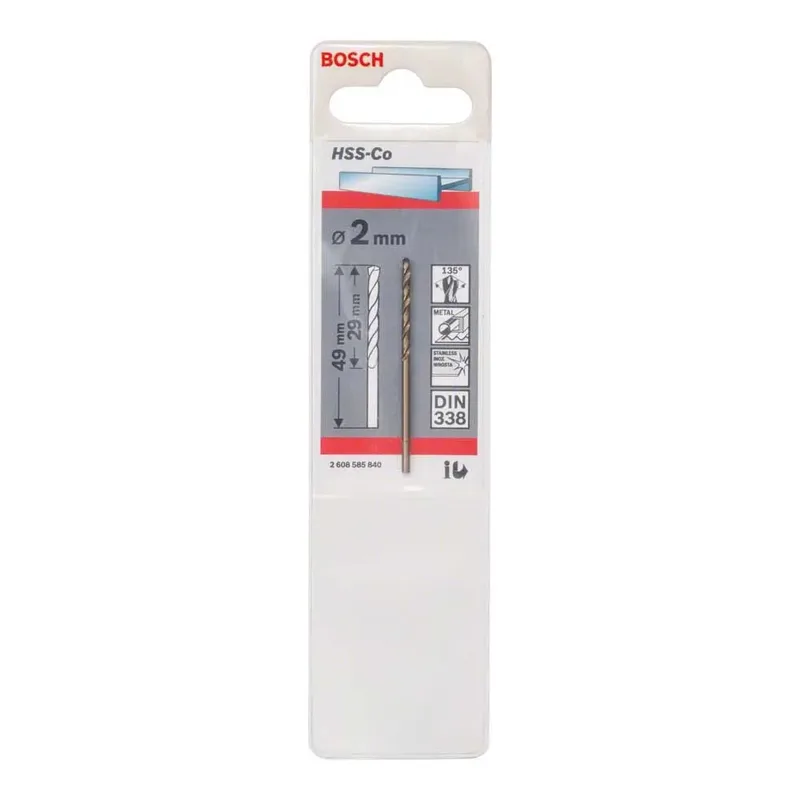 Hss-co Din338 2.0x24x49 Mm Metaalboor by Bosch Professional – product image 2 of 3