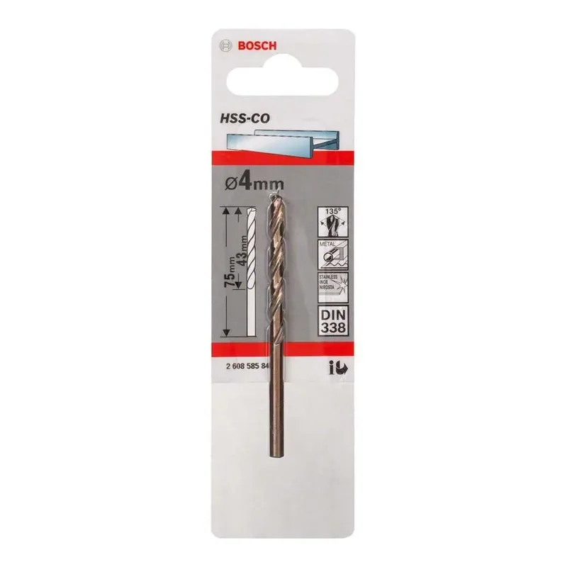 Hss-co Din338 4.0x43x75 Mm Metaalboor von Bosch Professional – Produktbild 2 von 3