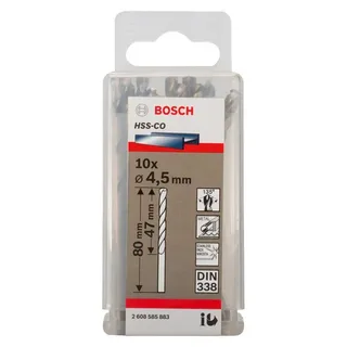 Hss-co Din338 4.5x47x80 Mm Metaalboor 10 Eenheden von Bosch Professional – Produktbild 2 von 3
