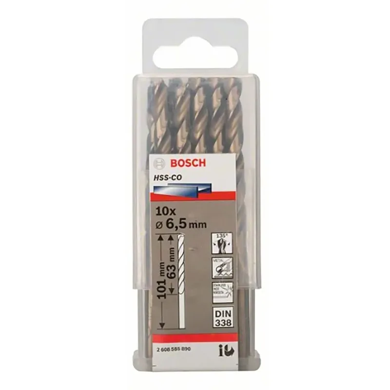 Hss-co Din338 6.5x63x101 Mm Metaalboor 10 Eenheden de Bosch Professional – image du produit 1 sur 2