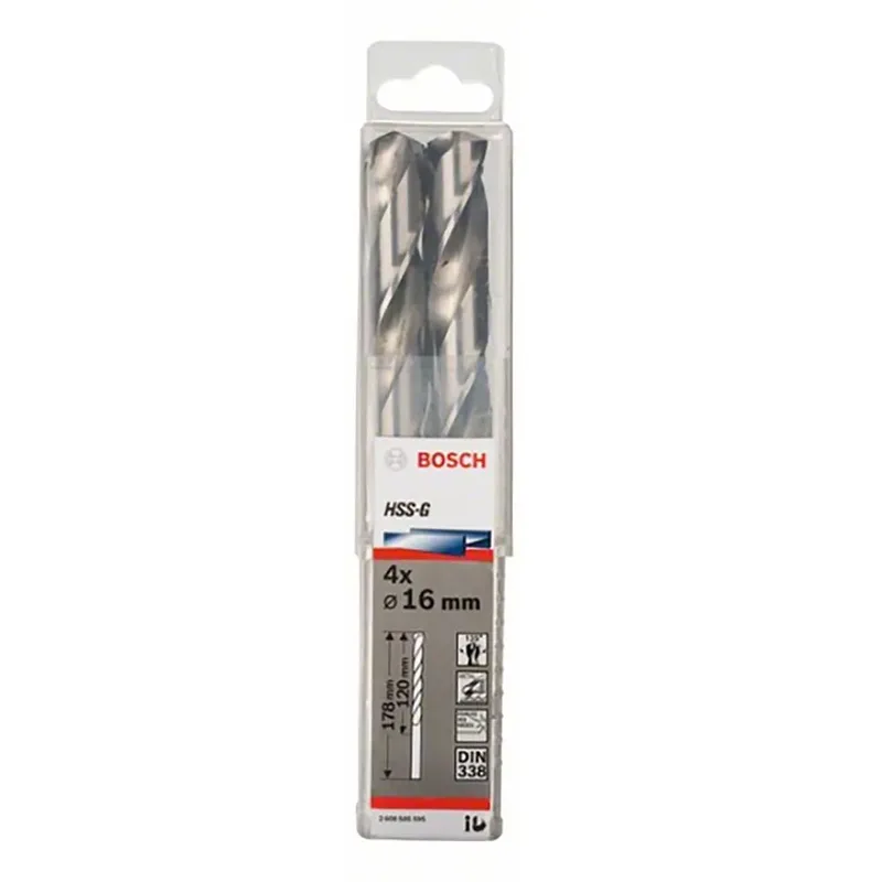 Hss-g Din338 16.0x120x178 Mm Metaalboor 4 Eenheden de Bosch Professional – image du produit 1 sur 3
