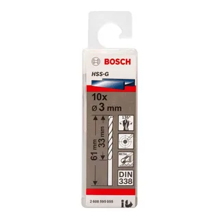 Hss-g Din338 3.0x33x61 Mm Metaalboor 10 Eenheden de Bosch Professional – image du produit 2 sur 3