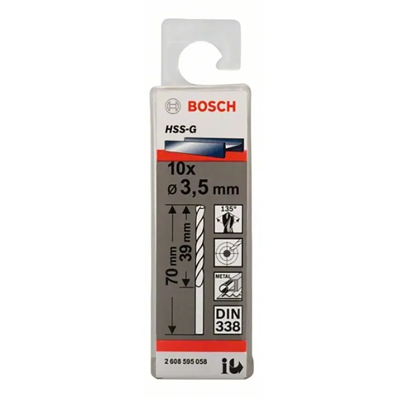 Hss-g Din338 3.5x39x70 Mm Metaalboor 10 Eenheden de Bosch Professional – image du produit 1 sur 3