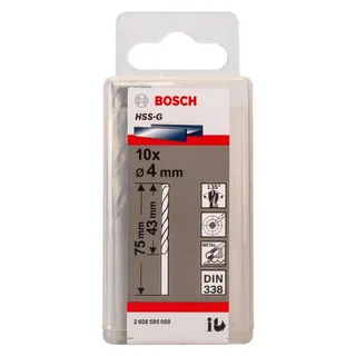 Hss-g Din338 4.0x43x75 Mm Metaalboor 10 Eenheden de Bosch Professional – image du produit 2 sur 3