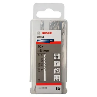 Hss-g Din338 5.0x52x86 Mm Metaalboor 10 Eenheden de Bosch Professional – image du produit 2 sur 3
