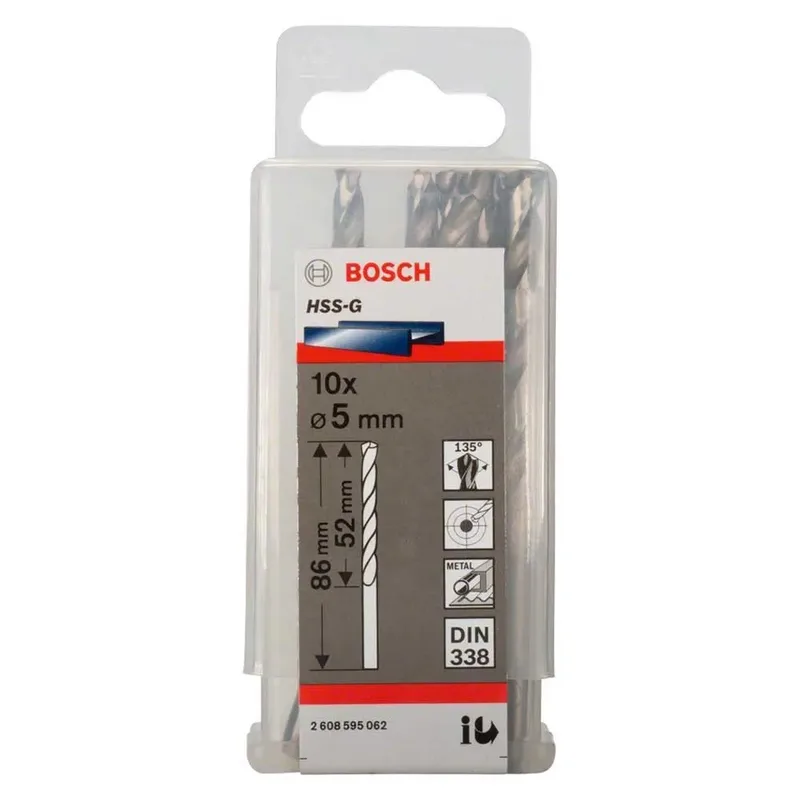Hss-g Din338 5.0x52x86 Mm Metaalboor 10 Eenheden de Bosch Professional – image du produit 2 sur 3