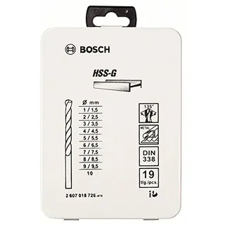 Hss-g Din338 Metaalboor 1-10 Mm 19 Eenheden de Bosch Professional – image du produit 3 sur 5