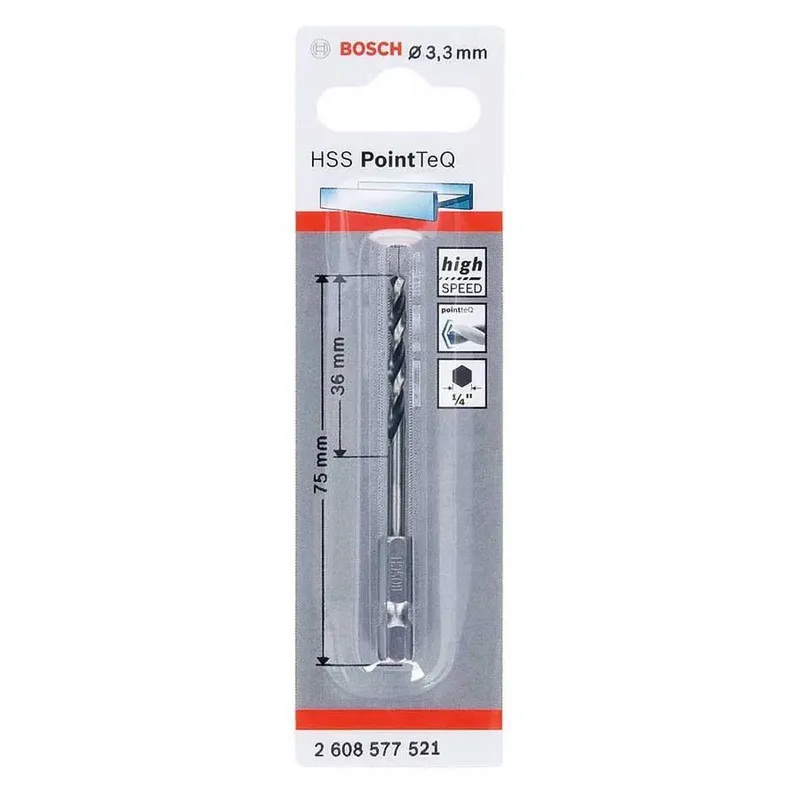 Hss Pointteq Hex 3.3 Metaalboor van Bosch Professional – productafbeelding 2 van 5