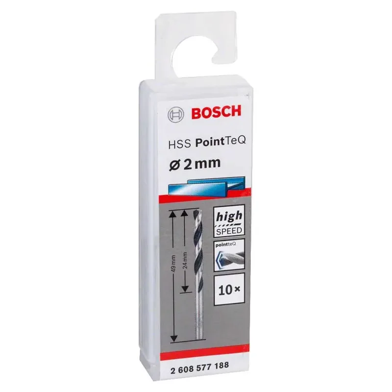 Hss-rpointteq Din338 2.0x24x49 Mm Metaalboor 10 Eenheden de Bosch Professional – image du produit 2 sur 6