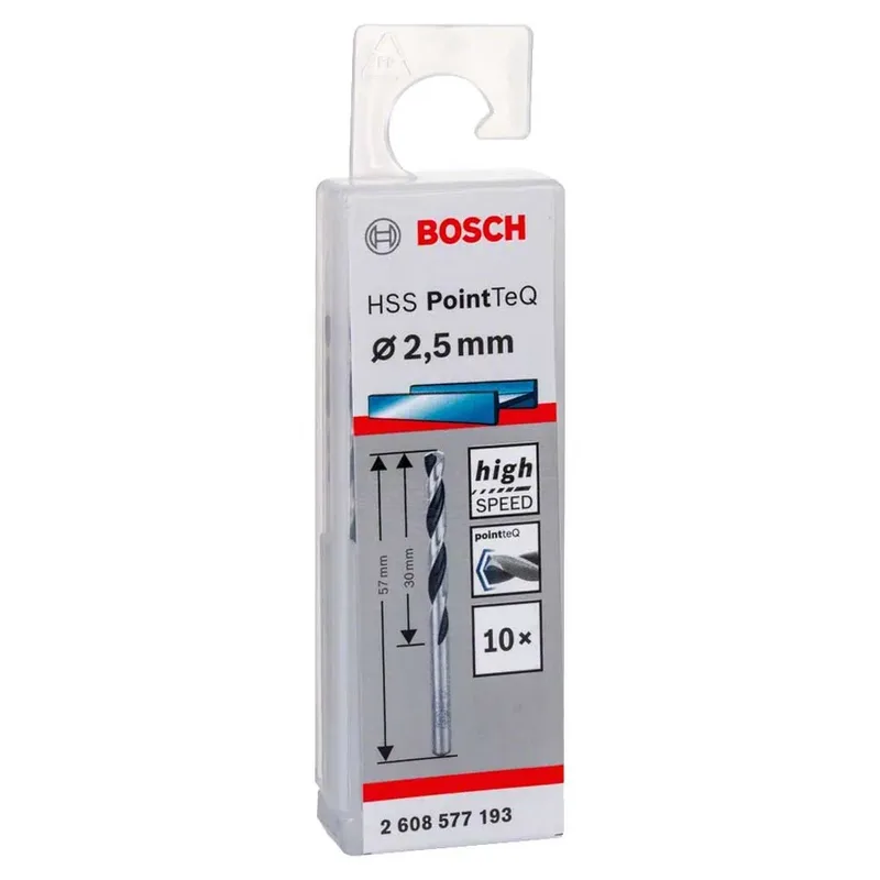 Hss-rpointteq Din338 2.5x30x57 Mm Metaalboor 10 Eenheden von Bosch Professional – Produktbild 2 von 6