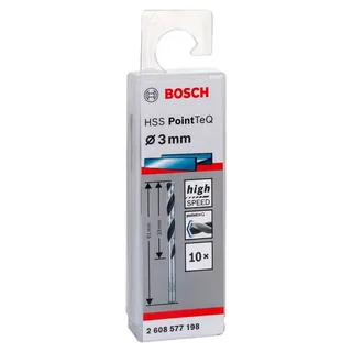Hss-rpointteq Din338 3.0x33x61 Mm Metaalboor 10 Eenheden de Bosch Professional – image du produit 2 sur 6