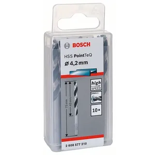 Hss-rpointteq Din338 4.2x43x75 Mm Metaalboor 10 Eenheden de Bosch Professional – image du produit 1 sur 6