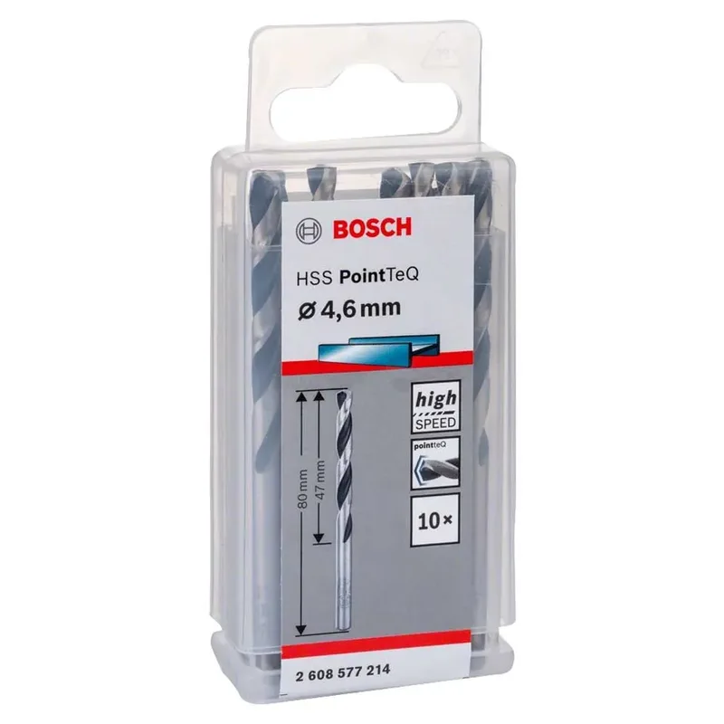 Hss-rpointteq Din338 4.6x47x80 Mm Metaalboor 10 Eenheden von Bosch Professional – Produktbild 2 von 6