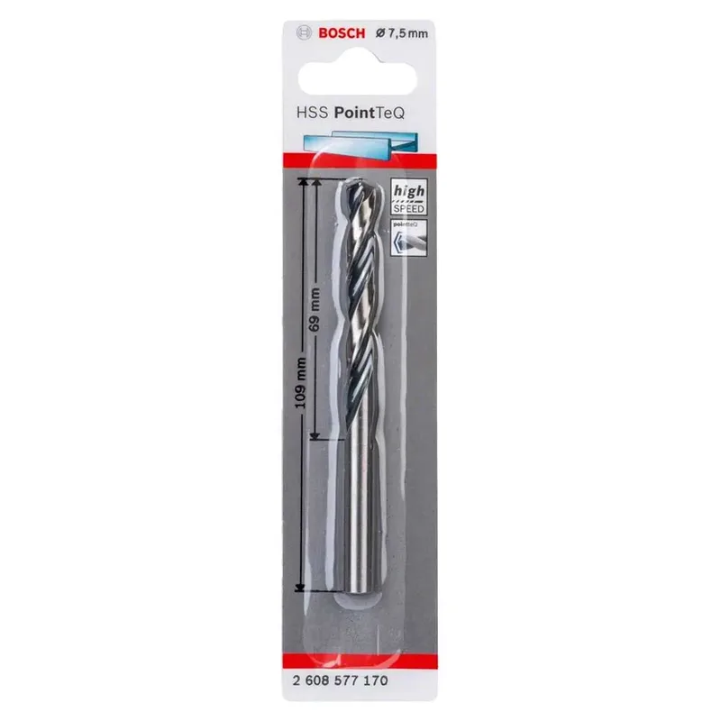 Hss-rpointteq Din338 7.5x69x109 Mm Metaalboor de Bosch Professional – image du produit 2 sur 6