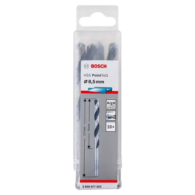 Hss-rpointteq Din338 8.5x75x117 Mm Metaalboor 10 Eenheden de Bosch Professional – image du produit 2 sur 6