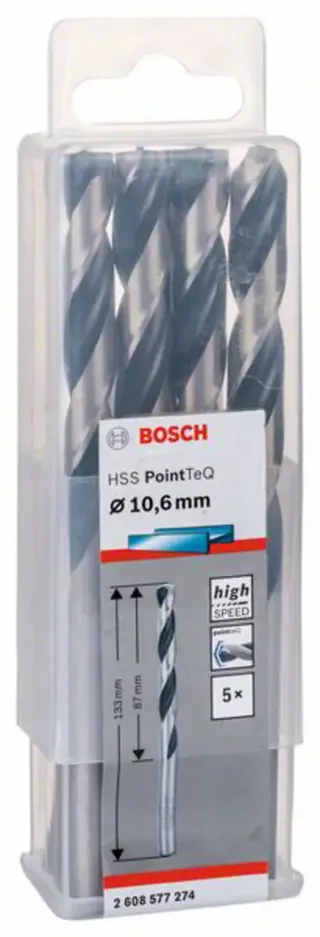 HSS Spiraalboor PointTeQ, Ø - 10.6 mm, 133 mm by Bosch Professional – product image 2 of 2