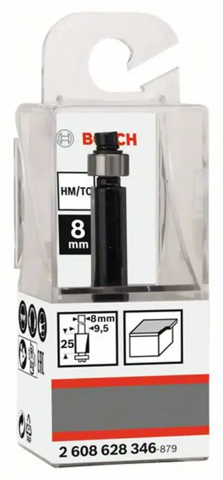 Kantenfrees Standard for Wood, 8 mm, D1 9,5 mm, L 25,4 mm, G 68 mm de Bosch Professional – image du produit 2 sur 2