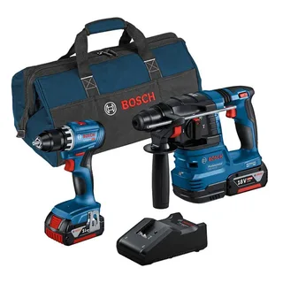 Tournevis électrique Kit18v:gsr 18v-45+gbh18v-22+2x4.0ah+gal1 de Bosch Professional – image du produit 3 sur 3