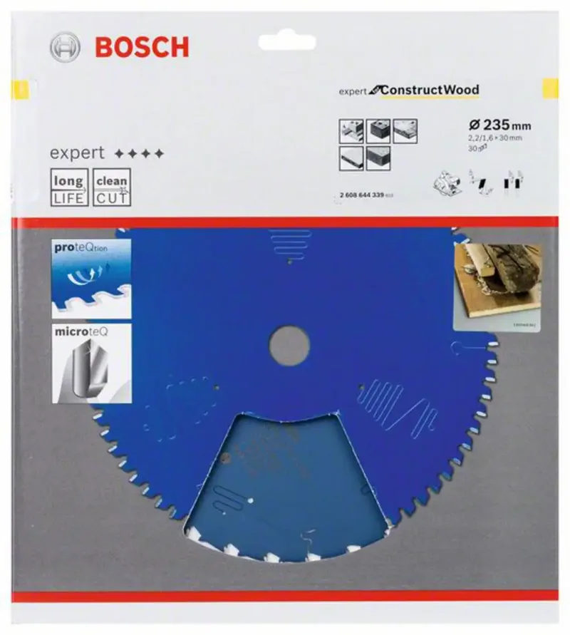 Kreissägeblatt Expert for Construct Wood 235 x 30 x 2,0 mm 30 van Bosch Professional – productafbeelding 2 van 2