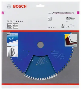 Kreissägeblatt Expert for High Pressure Laminate 250 x 30 x 2,8 mm 80 de Bosch Professional – image du produit 2 sur 2