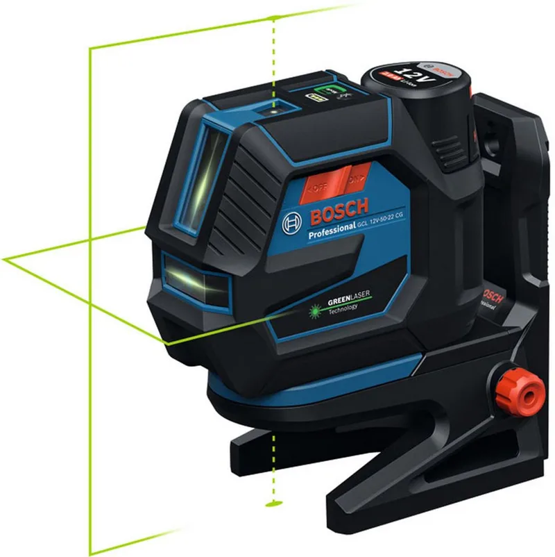 GCL 12V-50-22 CG Punt- en kruislijnlaser groen 12V 2.0Ah in L-Boxx - 0601066S02 van Bosch Professional – productafbeelding 3 van 4