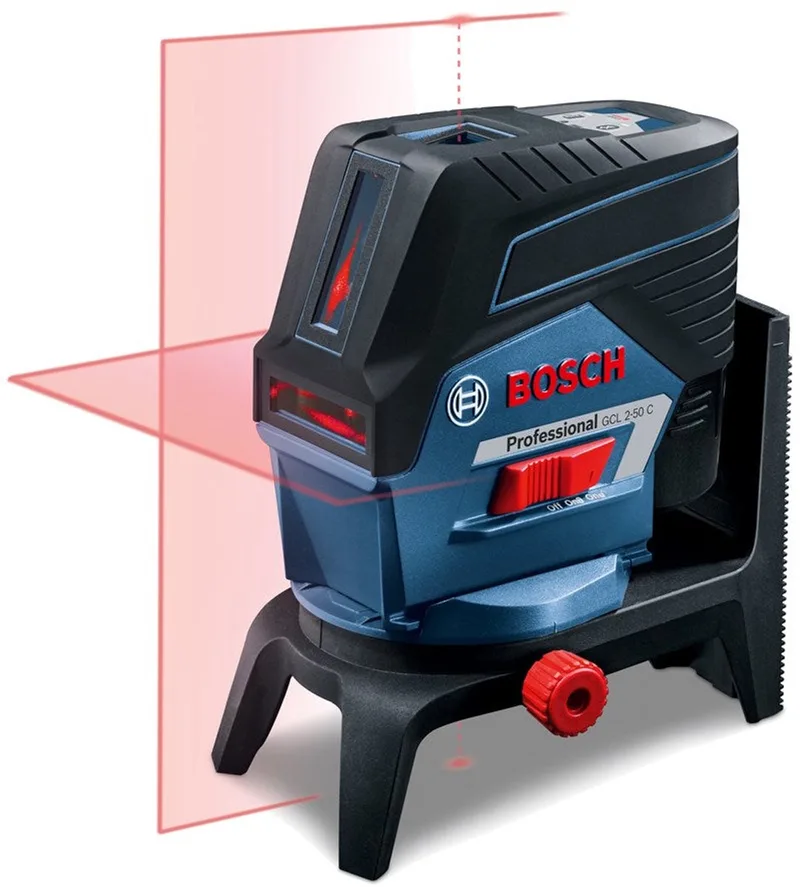 Lijnlaser GCL 2-50 C (RM2 + etui + richtplaat + 12V accu + lader + BM3 houder) de Bosch Professional, Bleu – image du produit