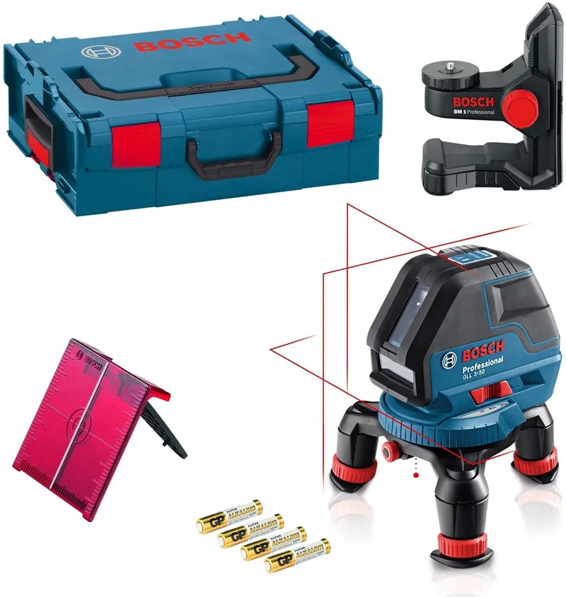 Lijnlaser GLL 3-50 (IP54) (Universeel houder BM 1) de Bosch Professional, Bleu – image du produit