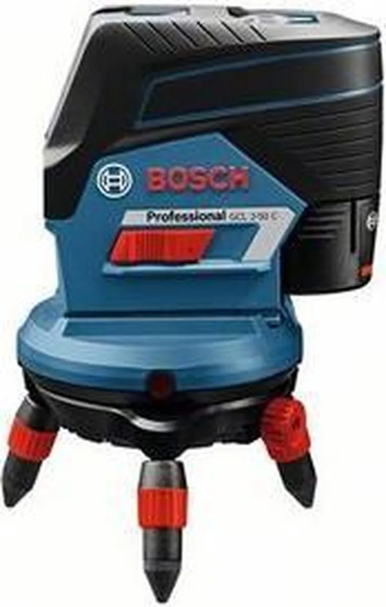 Lijnlaser toebehoren RM3 (afstandsbediening RC2 + 3x AAA batterijen + BM3 houder + L-klem) van Bosch Professional, Kleurloos – productafbeelding
