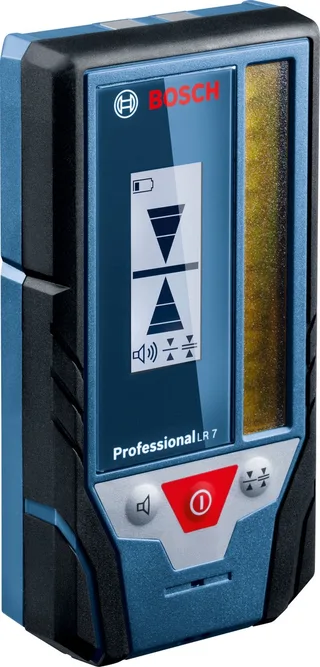 LR 7 - Lijnlaser Ontvanger - Inclusief 2 x AA batterijen - etui - houder van Bosch Professional, Kleurloos – productafbeelding 1 van 5