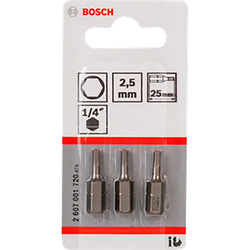 Bosch Accesorios Clé Allen Ls 2.5 C 25 Mm 3 Unités de Bosch Professional – image du produit 2 sur 2