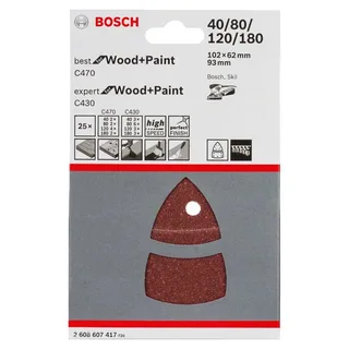 Multi Expert 102x62 Set Hout Schuurpapier 93 Mm 25 Eenheden by Bosch Professional – product image 2 of 2