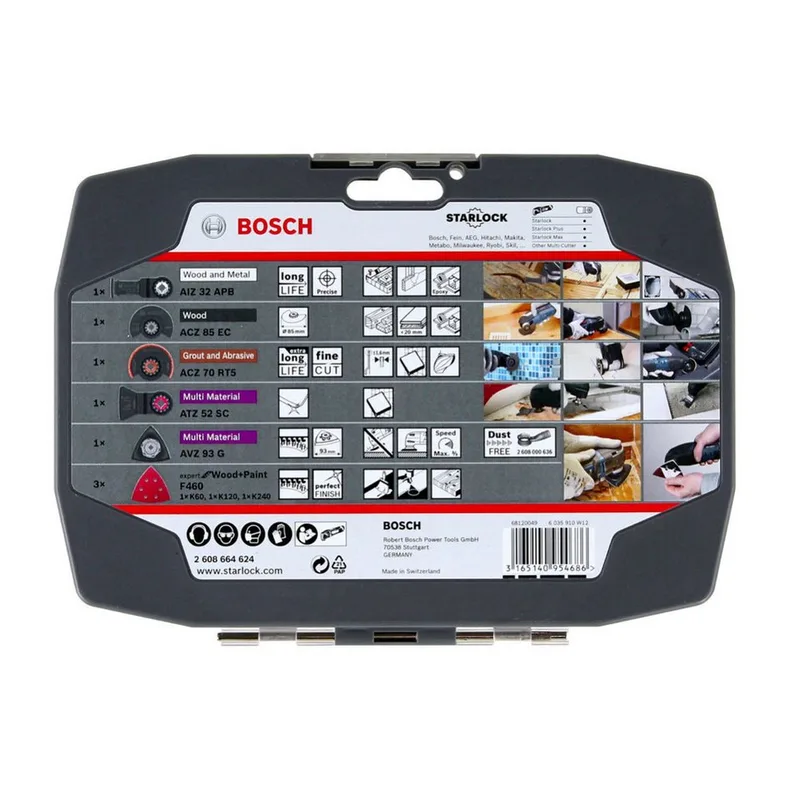 Multitool zaagbladenset 5-Delige Starlock Best of Cutting Renovatie - 2608664624 de Bosch Professional – image du produit 5 sur 5