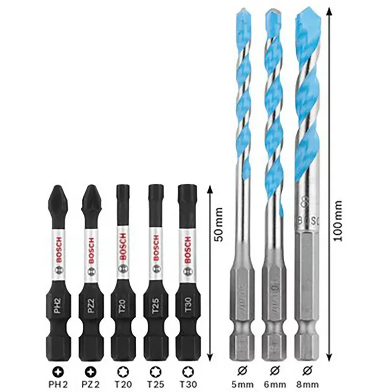 Multiuso Ec Bits & Boorbits Set 8 Eenheden van Bosch Professional – productafbeelding 2 van 2