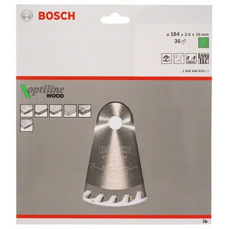Op Wo H 184x16-36 Cirkelzaagblad Voor Hout by Bosch Professional – product image 1 of 2