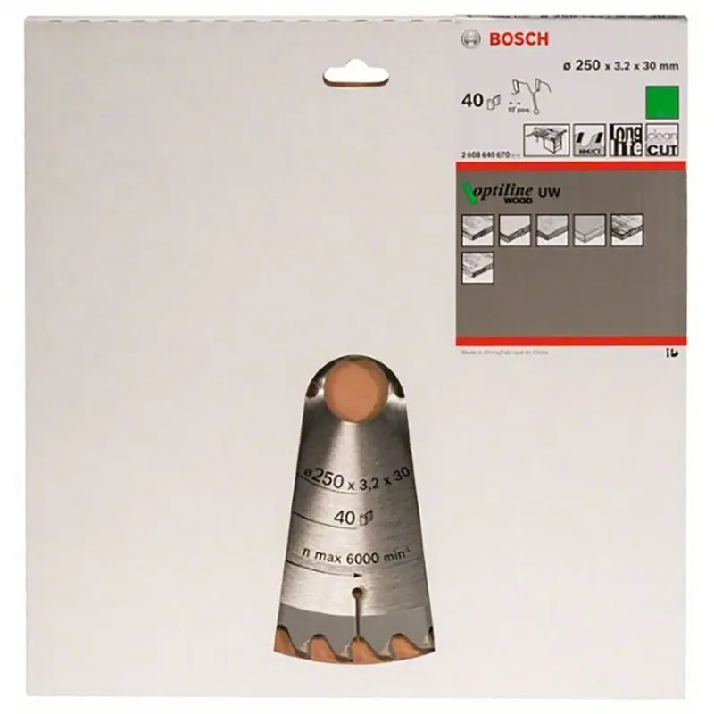Op Wo T 250x30-40 Cirkelzaagblad Voor Hout by Bosch Professional – product image 1 of 2