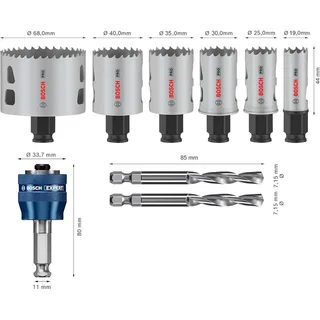 Bosch Accesorios Scie Cloche Pour Bois Pc Plus 19-68 Mm 9 Unités de Bosch Professional – image du produit 3 sur 5