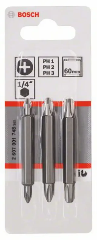 Ph1/ph1 Ph2/ph2 Ph3/ph3 Kreuzschlitz-bit-set 3 Einheiten von Bosch Professional – Produktbild 2 von 2