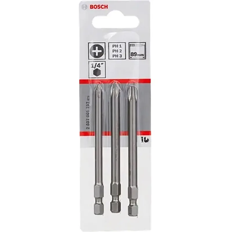 Ph1/ph2/ph3x89 Mm Kreuzschlitz-bit-set 3 Einheiten by Bosch Professional – product image 2 of 2
