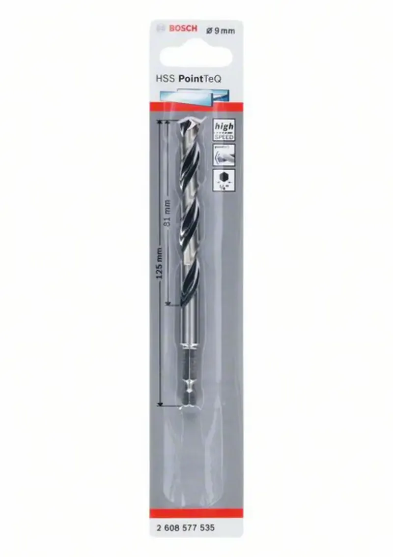 PointTeQ 2608577535 Spiraalboor 1 stuks Metaal 9 mm de Bosch Professional – image du produit
