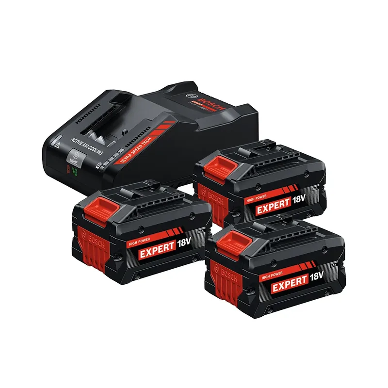 Power Set 3x Exba18v-80 + Exal 18v-160 Akku Und Ladegerät de Bosch Professional – image du produit