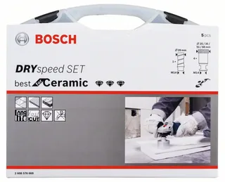 PRO Ceramic dry X-LOCK Bohrkronen-Set, Ø 20 - 68mm, Bohrer-Satz by Bosch Professional – product image 2 of 2