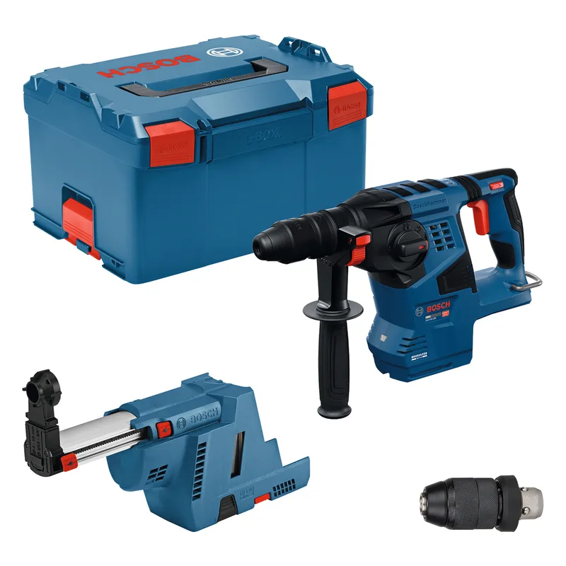 PRO GBH 18V-28 F Accu boorhamer SDS-Plus 3,3J + GDE 18V-16 - 0611921103 von Bosch Professional – Produktbild