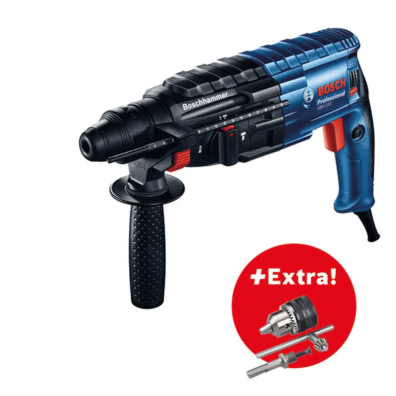 PRO GBH 240 Boorhamer SDS-Plus 2,7J + boorkopsleutel - 0611272104 von Bosch Professional – Produktbild