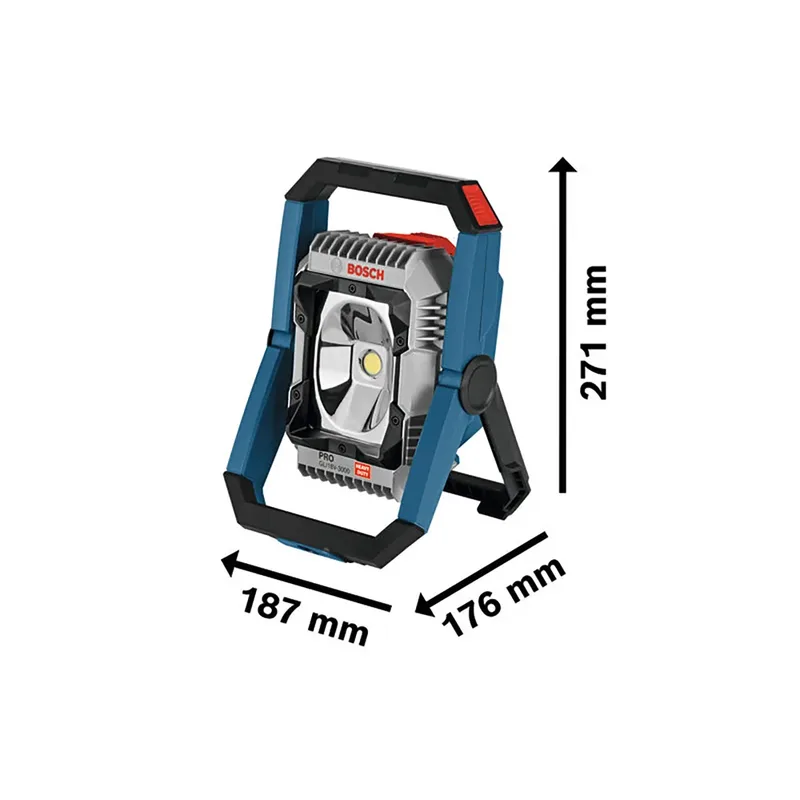 PRO GLI 18V-3000 Accu bouwlamp 3000lm 18V Basic Body - 06014A8100 by Bosch Professional – product image 2 of 6