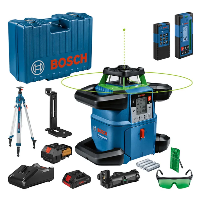PRO GRL 650 CHVG + LR 65 G + RC 6 + WM 6 + BT 300 HD Rotatielaser groen in koffer - 06159940PS de Bosch Professional – image du produit 1 sur 3